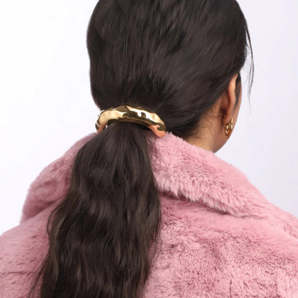 Hammered Arc Hair Tie