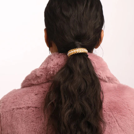 Pearl Braid Hair Cuff Tie